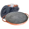 Cookstone 12" deep dish pizza pan with copper handles |