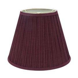 Aspen Creative 33052 Transitional Pleated Empire Shaped Spider Construction Lamp Shade in Burgundy, 13" wide (7" x 13" x 10")