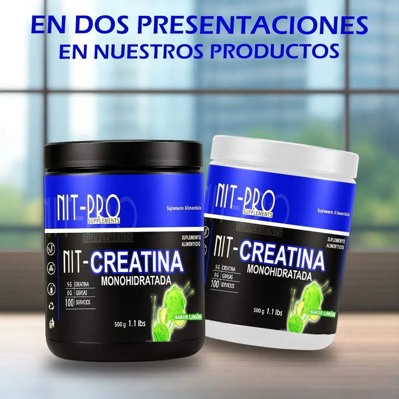 Suplemento Creatina Monohidratada 500g Nit-pro 100serv Polvo