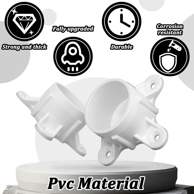 12 Packs PVC Flange for 1-1/2" PVC Pipe, Table Screw
