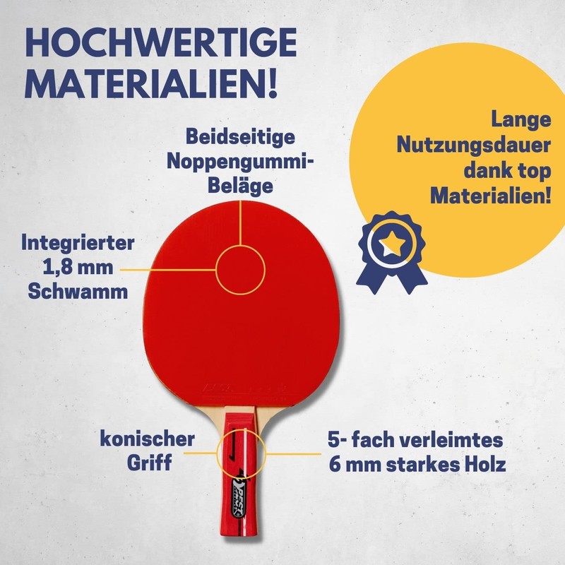 Best Sport Speed Table Tennis Bat - Multi-Colour