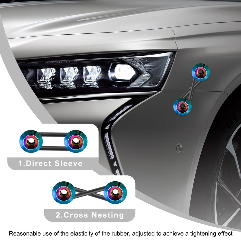 KVAEY Bumper Quick Release, JDM Front Rear Bumper Fasteners with