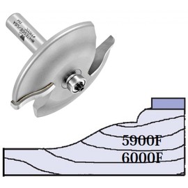 Whiteside Router Bits 5900F Large Raised Panel Profile Bit with 3-1/4-Inch Large Diameter and 1-3/8-Inch Cutting Length