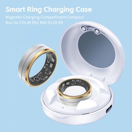 Smart Ring Charging Case Magnetic Charging Compartment Compact Box Portable Charger for for R02 R06 R11M R8 Fitness Ring with Magnetic Charging Port,