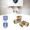 TOP-VIGOR 2Pcs Brass Pipe Fitting 90 Degree Elbow 1/2 PT
