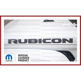 Decal Mods Rubicon Hood Graphic Decals Stickers fits Jeep Wrangler & Gladiator JL/JT Rubicon (2018-2024) Topo Dark Gray with Black Lines(Set of 2) | FJ1K5