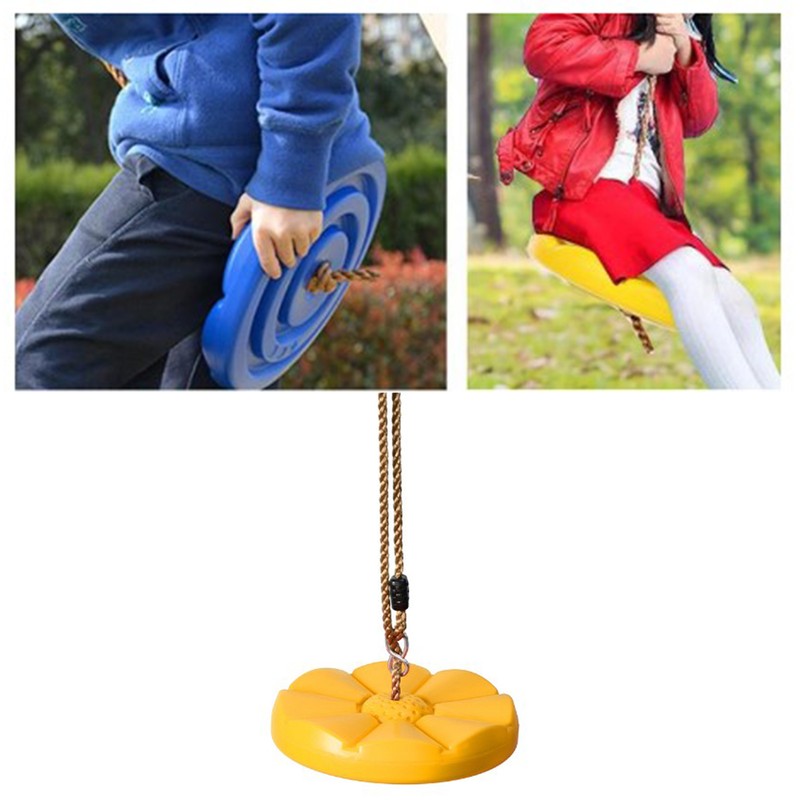 Heavy Duty Plastic Disc Tree Swing with PE Rope for