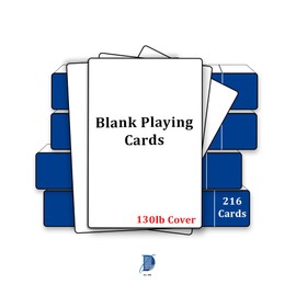 Blank Playing Cards (216 Cards) - 3.5 x 2.5 (Poker Size) - Thick Material - Easy to Write On! (Perfect for DIY Games or Flash Cards)