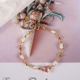 (June) Heart Birthstone bracelet unlimited love bracelet women and girls heart Birthstone 12 month birthstone bracelet suitable for mother, wife, girl, sisters, birthday, mother's day, valentine's day