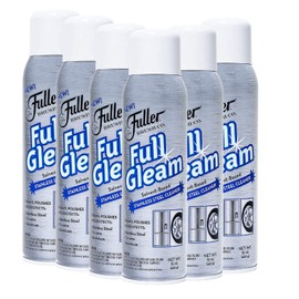 Fuller Brush Full Gleam Stainless Steel Cleaner - Chrome & Aluminum Conditioner Spray For Cleaning Pots, Pans, Cooktop & Kitchen Appliances - Easy Clean & Polish For Home & Business (Pack of 6)