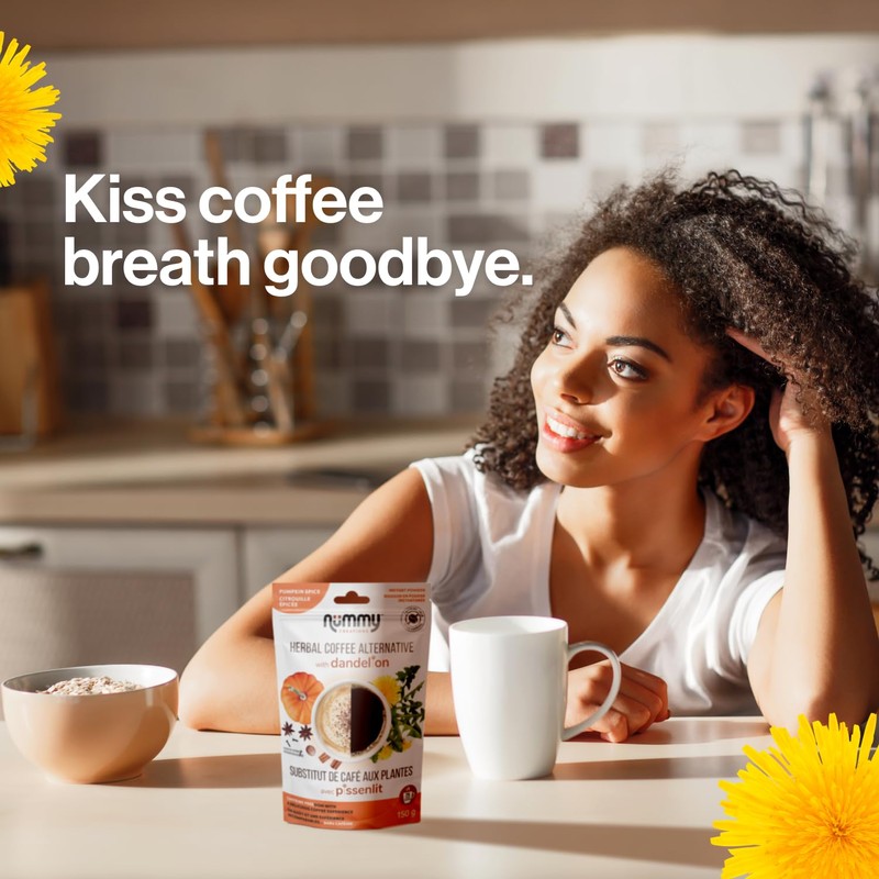 Nummy Creations 150 cup Vanilla Instant Caffeine-Free Coffee Alternative with