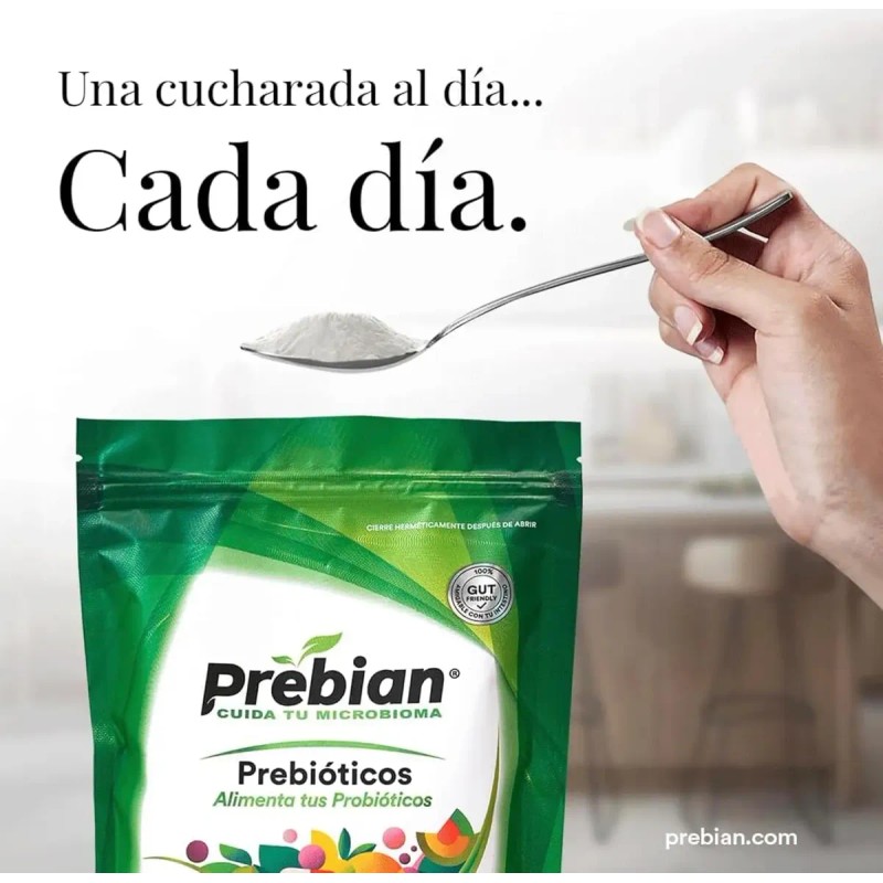 Prebian Prebiótios 150 Probióticos Fibra Vegano Azúcar