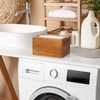 CMLKLZD Dryer Sheet Holder, Acacia Wood Laundry Sheets Container, Laundry