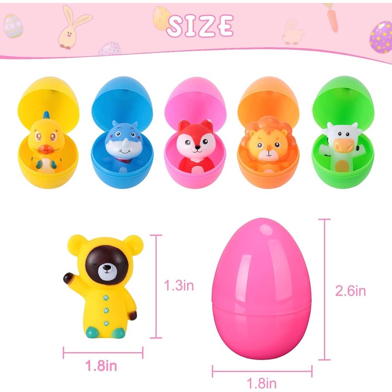 12 pcs Easter Eggs Filled with Finger Puppets for Easter