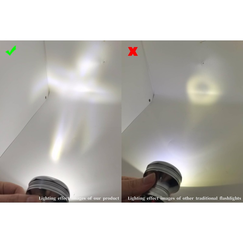 Ruiandsion White P13.5S LED Flashlight Bulb, 6-40V Universal Upgrade (6V/9V/12V/18V/19.2V/24V)