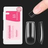Beetles FN060 - Juego de 500 uñas postizas transparentes de