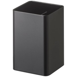 Yamazaki 4849 Magnetic Storage Box, Square, Black, Approx. W 2.8 x D 2.8 x H 4.1 inches (7 x 7.2 x 10.5 cm), Tower, Small Item Storage, With Dividers and Hooks