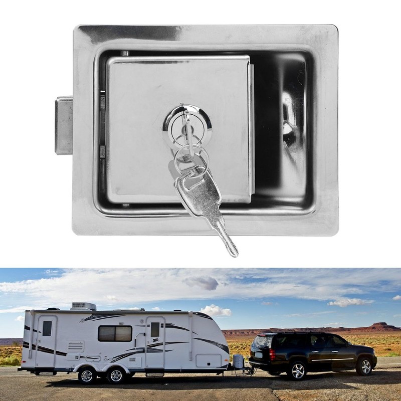 Cocoarm RV Toolbox Latch Stainless Steel Flush Mount Paddle Lock