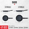 Kuhn Rikon Easy Induction Frying Pan Set 24/28 cm Black
