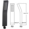 Asyas Square Solid Brass Handheld Shower Head High Pressure Single