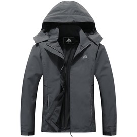 MOERDENG Women's Waterproof Rain Jacket Lightweight Raincoat Hooded Hiking Jacket Softshell Windbreaker