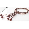 Kongodo Men's Prayer Beads [Leather] Wooden Prayer Beads Tamo Leather