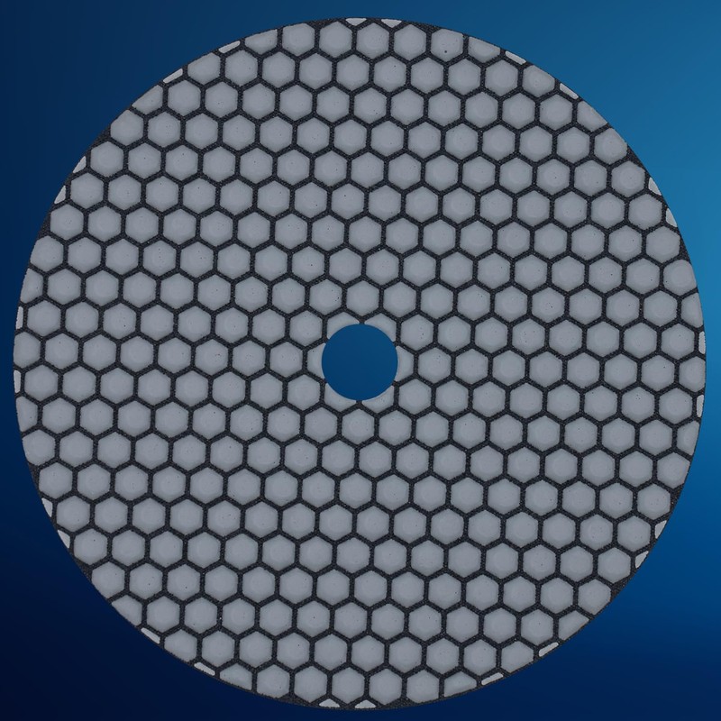 Dia-Dry Professional Diamond Sanding Pad, Ø 125 mm, Velcro Attachment,