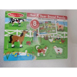 Melissa & dough.Old MacDonald's Farm See & Hear Sound Puzzle.8 Pcs.Ages 2+