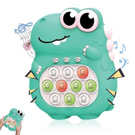 Quick Push Pop Game It Fidget Toy Professional, Quick Push Bubble Game for Kids and Adults, Bubble Pop Game Quick Push, Pop It Fidget Electronic Sensor Game, Puzzle Game Machine (Dinosaur Blue)