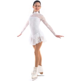 Sagester # 132 / Italy Hand-Made/Figure Ice Skating Dress/Sz: M, Black