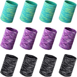 6 Pairs Cooling Wristbands Athletic Exercise Wrist Sweatband Ice Cooling Sweat Absorbing Wristband for Men Women Gym Yoga Sports (Blue, Black, Purple)