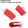 Silicone Assist Hot Handle Holder 4pcs,Heat Resistant Potholder Cookware Handle,