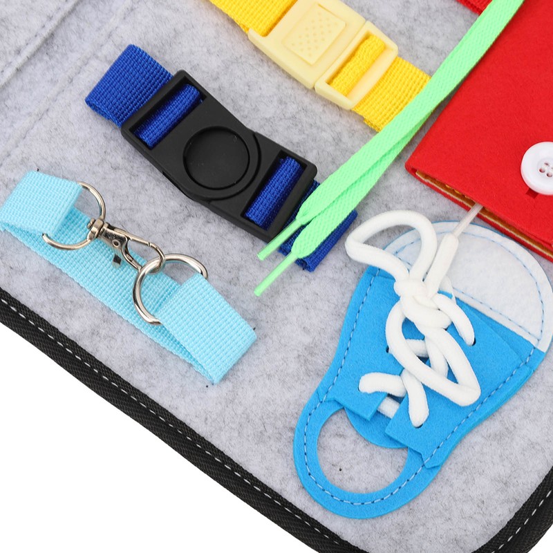 Elderly Activity Sensory Board Portable Zip Button Basic Skills Sensory