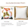 ZUODU 45cmx45cm Embroidered Cotton Decorative Throw Pillow Cover Butterfly Cushion