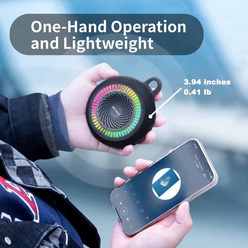SOWO Shower Speaker Bluetooth Waterproof | Small Portable Wireless Bluetooth