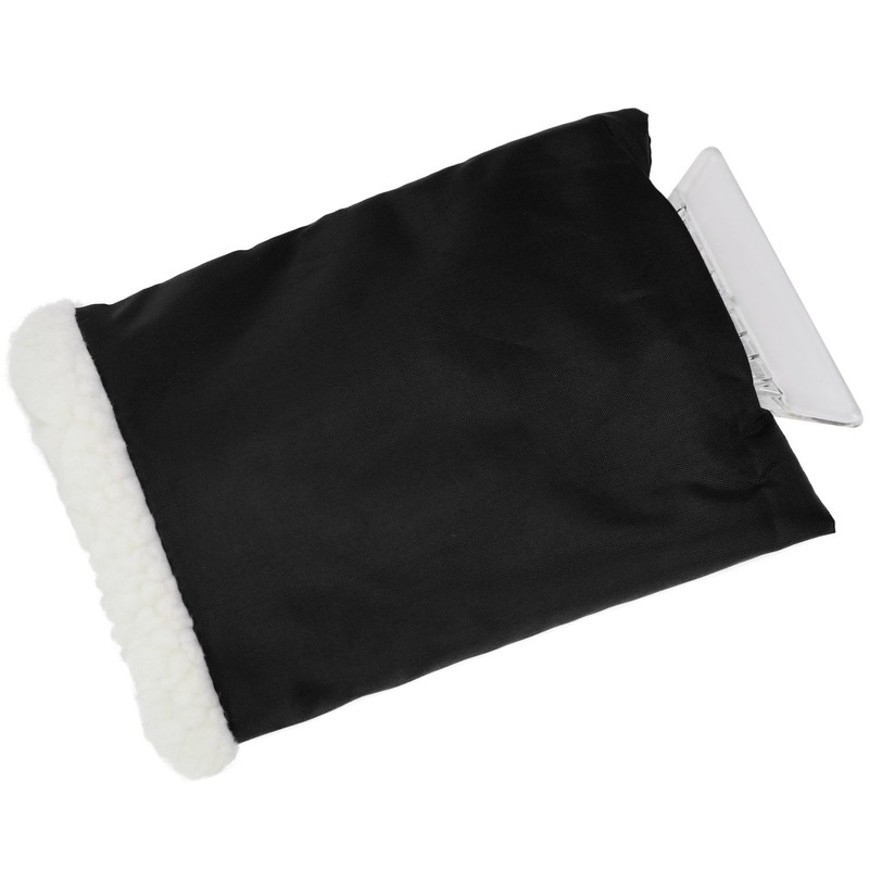com-four® 2x Plastic ice scraper - Scraper with lined glove