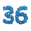 36 Pcs Solid Hair Scrunchies - Blue