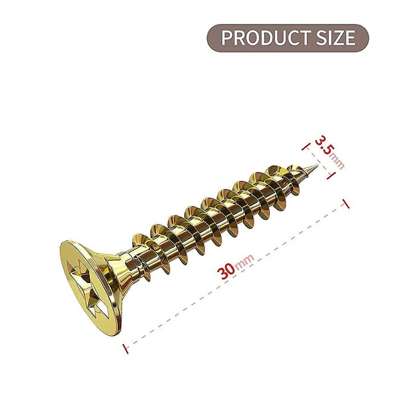 3.5x30mm Wood Screws,Flat Head Screws for Wood, Zinc Galvanized,Multi Purpose