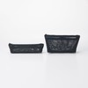 Muji NDE06A1S Nylon Mesh Pen Case with Gusset, Black, Approx.