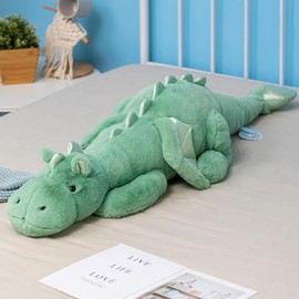 Leahaoe Weighted Stuffed Animals for Kids 27.5" 2Lbs, Soft and Sturdy Weighted Dragon Plush, Small and Green Dragon Stuffed Animal