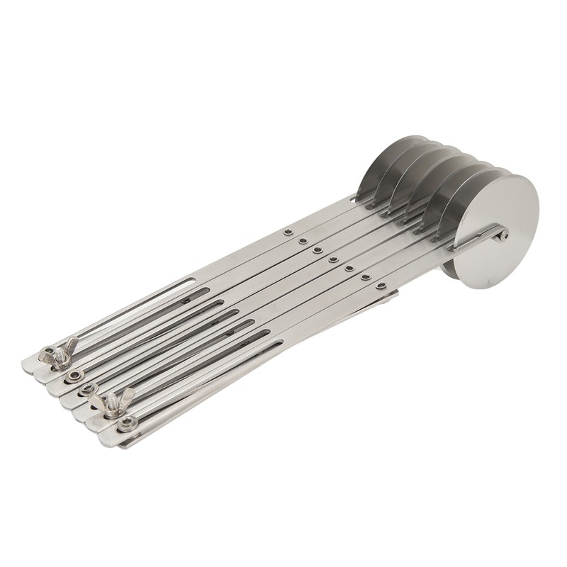 7 Wheel Pastry Cutter Roller Stainless Steel Multifunction Adjustable Width