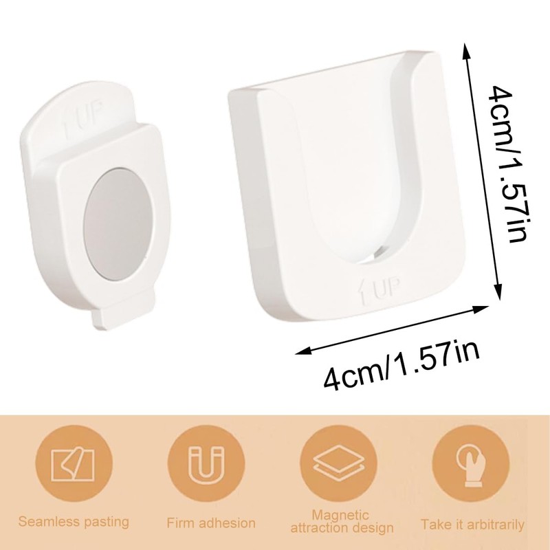 QEDBOJE 2 Pack Magnetic Hook Stand Remote Holder Wall Mount