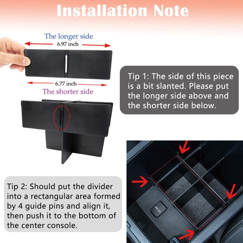 JDMCAR Center Console Organizer Set Compatible with 2010-2024 Toyota 4Runner