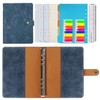 Leather Notebook Binder A5, PU Leather Refillable Notebook Ring Binder