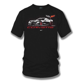 Wicked Metal Corvette C6 Stylized - Muscle Car T-Shirt - 2XL