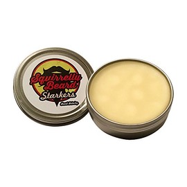 Squirrelly Beard Balm - Premium Leave in Conditioner with Almond, Jojoba and Argan Oils and Natural Beeswax (Starkers)