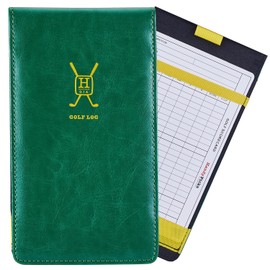 Handy Picks Leather Golf Scorecard Holder | Yardage Book Cover | Scorecard n Pencil Included | Green