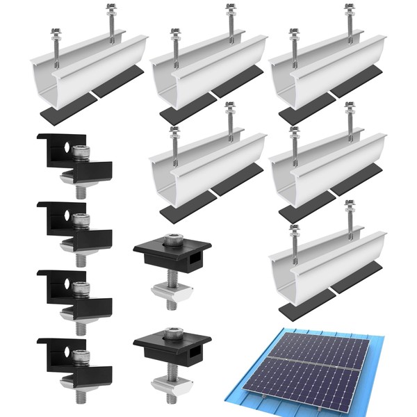 Zaxiva Solar Panel Bracket Set Kit, 12 cm Rail Accessories,