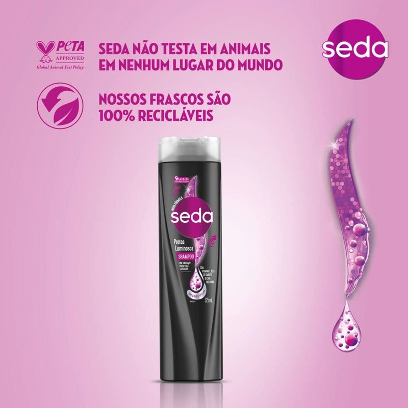Seda - Linha Pretos Luminosos - Shampoo 325 Ml -