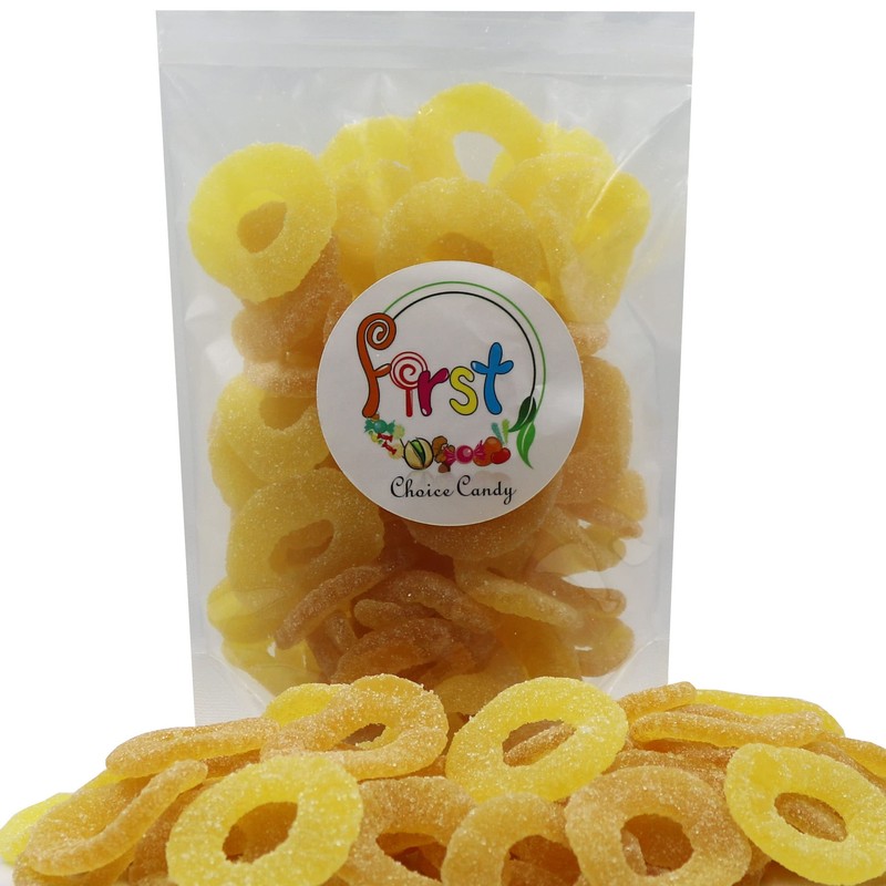 FirstChoiceCandy Gummy Fruit Candy (Pineapple Rings, 2 Pound (Pack of
